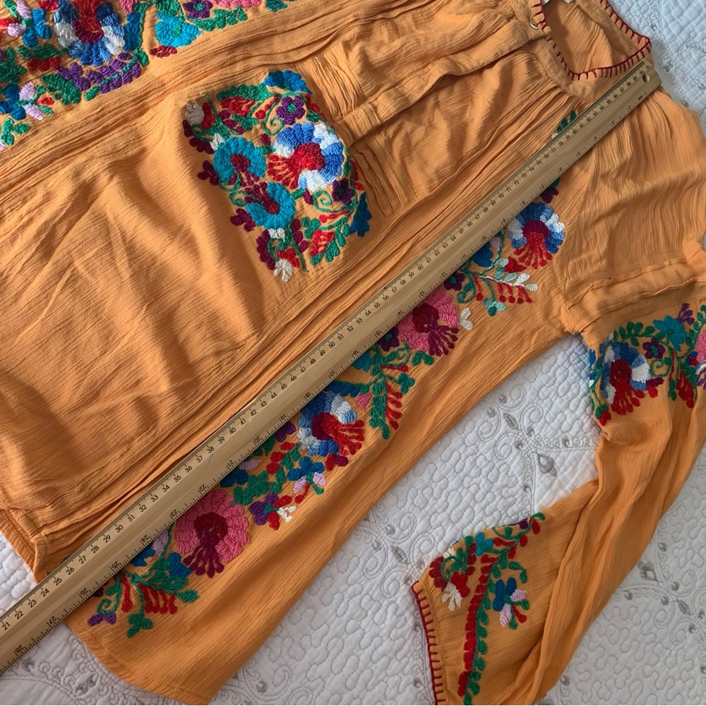 Sundance Floral Embroidered Boho Blouse size M - Picture 16 of 16